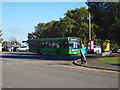 SX9289 : Matford Park & Ride, bus at bus stop, Matford, Exeter by Robin Stott