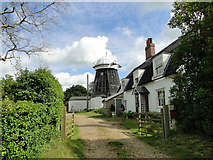 TL9662 : Drinkstone smock mill or Clover's mill built in 1780 by Adrian S Pye