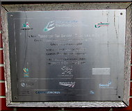 SO1707 : Plaque recording the opening of Ebbw Vale Parkway railway station in 2008 by Jaggery