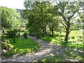 Public footpath heading west at Pensyflog