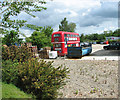 A London bus on the Mid Suffolk Business Park