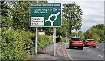 J3269 : Malone Roundabout sign, Belfast (June 2015) by Albert Bridge