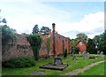 Wall of manor house and churchyard, Pertenhall