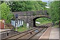 Signal and bridge, Marple railway station