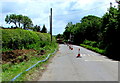 Wessex Water pipelaying in Brister End, Yetminster