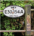 Railway distance marker, Yetminster