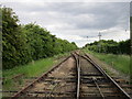 The railway south of Oxmarsh Lane Crossing