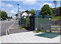 End of cycle route sign, Strand Annealing Lane, Ebbw Vale