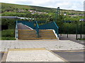 Strand Annealing Lane steps up to a footbridge, Ebbw Vale