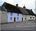 Cattistock Road thatched houses in Maiden Newton