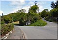 Road Junction and bus shelter