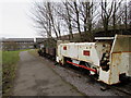 Old industrial diesel locomotive in Dare Valley Country Park