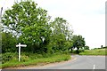 Road junction near Langleys Farm