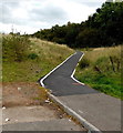 White-edged path towards Caerphilly Business Park