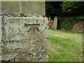 Nineteenth-century benchmark on Frolesworth church