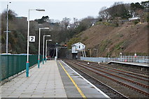 SH5771 : North Wales Coast Line, Bangor Station by N Chadwick