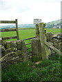 Stile and gate on Sowerby Bridge FP77, Norland