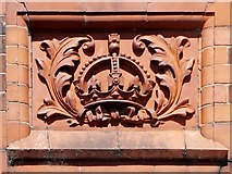 SJ8399 : Manchester Parcel Post Office - Decorated Panel (Crown) by David Dixon