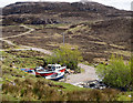 Boats beside road at Dornie