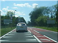 A75 westbound at Springholm village boundary