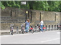 Boris bikes with Santander branding, Haggerston