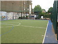 TQ3082 : Futsal pitch, Calthorpe Community Garden by David Hawgood
