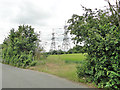 Large pylons off Paper Mill Lane