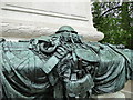 TM1644 : Detail of part of the bronze sculpture on the Memorial by Adrian S Pye