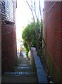 Steps from Mill Lane down to Mill Street,Kidderminster