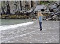 Girl on the beach at Uisken