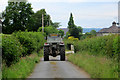 Big tractor, narrow road