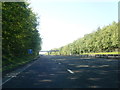 A78 nears the A736 overbridge