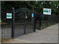 Main entrance to Oakwood Park, Southgate