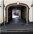 Archway entrance to GABS night club, Cardigan