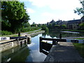 Lock on the Stort Navigation next to Sheering Mill Lane