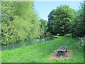 Bench beside the New River by Halfhide Lane, EN8