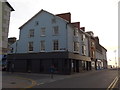 Dusk at the junction of Terrace Road and Corporation Street