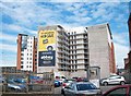 Hotel Ibis and private student residential hall alongside the B126