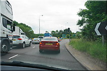 SP3475 : Stopped traffic on the Stivichall Roundabout by Bill Boaden