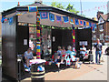 SP9211 : Waiting for a bus in the yarn bombed shelter in Tring by Chris Reynolds