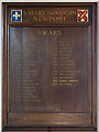 St Mary, Newport - Vicars board