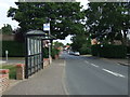 Bus stop and shelter on Station Road, Thetford