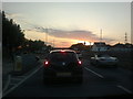 View of a dramatic sky over Woodford Avenue