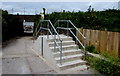 Steps near a railway bridge, Ferryside