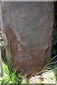 Gatepost with benchmark on Carleton Lane