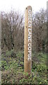 Wooden engraved sign, Green Lane Copse