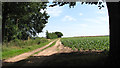 Track into fields by Stonehill House