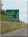 TL8820 : Roadsign on the A12 London Road by Geographer