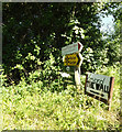 Signs at the road junction