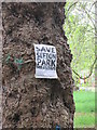 Save  Sefton  Park  Meadows  Poster  on  tree